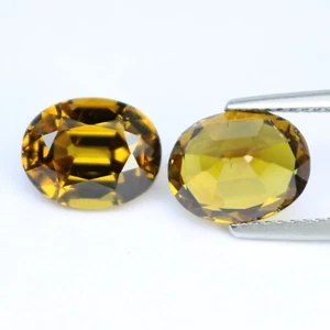 7,29 quilates llamativo granate natural Malí 10x8x5,5 mm corte ovalado par de piedras preciosas a juego - Imagen 1 de 8