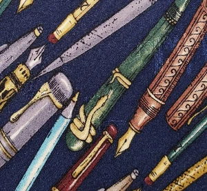 ANTIKE FÜLLFEDERHALTER ~ 1994 ~ VINTAGE NICOLE MILLER ~ HERREN KUNST NEUHEIT KRAWATTE ~ 57" - Bild 1 von 5