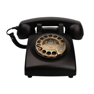 Antyczne telefony Przewodowy telefon stacjonarny Vintage Klasyczna obrotowa tarcza Home Pho... - Zdjęcie 1 z 9