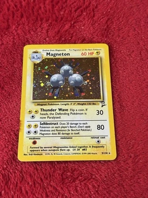Magneton 009/130 Base Set 2 Holo Wotc Pokemon Card 1999 Played - Image 1 of 4