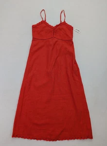 Old Navy Women's Dress Size S Orange Linen Blend Midi Maxi NEW - Picture 1 of 16
