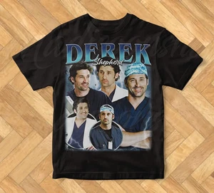 Derek Shepherd Grey's Anatomy Vintage T-Shirt Unisex Soft Cotton Tee Size S-4XL - Picture 1 of 5