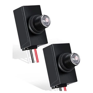2 Pieces Dusk to Dawn Sensor for Outdoor Lighting 120-277V Photoelectric 9432 - Picture 1 of 6