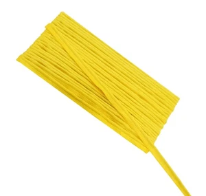 Sushila Vintage Cordón Tubería Amarillo 15 Yardas Borde Artesanal Costura Borde Encaje - Imagen 1 de 4