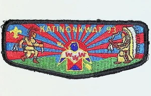 Katinonkwat Lodge 93 Central Ohio Council OH (cosido) solapa negra Bdr (PK1316) - Imagen 1 de 2