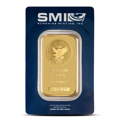 1 oz Sunshine Gold Bar (New w/ Assay, MintMark SI) - Image 1 of 2
