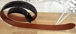 Italian Dante Di Firenze Hand Made Genuine Alligator Belt w Raised Scales Sz 41 - Picture 1 of 8