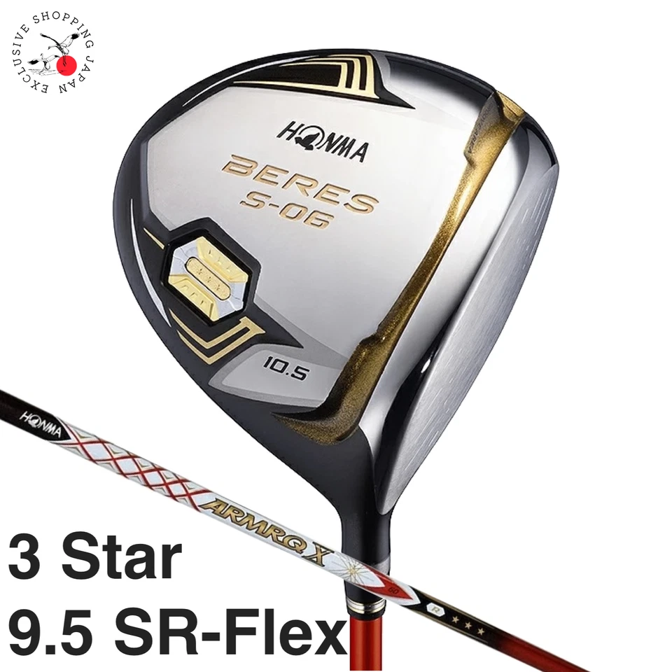 HONMA Golf Beres S-06 Driver 9.5 3S 3Star SR-Flex ARMRQ X 60 Graphite Shaft New - Image 1 of 4
