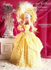 Paradise Volume 28 1790 English Aristocrat Fashion Doll Crochet Leaflet - Picture 1 of 2