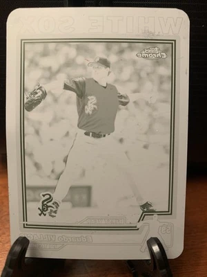 2004 Topps Traded & Rookies #T115 Eduardo Villacis Black Printing Plate 1/1 !!! - Image 1 of 2