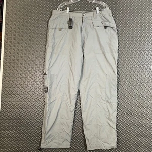 Pantalones cargo vintage Johnny Blaze para hombre gris tecnología utilitaria Y2K ropa de calle talla XL - Imagen 1 de 8