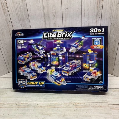 JUEGO DE COMANDO DE ILUMINACIÓN DE POLICÍA CRA-Z+ART THE ORIGINAL LITE BRIX PD 318 PC 30 EN 1 Foto 1 de 2