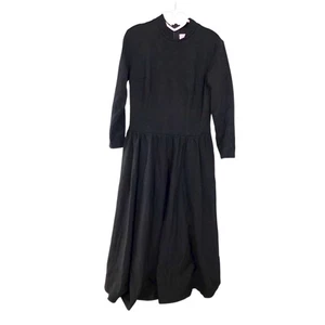 Vixen By Micheline Pitt Bad Girl Swing Dress Sz Large Pockets Black 3/4 Sleeve - Picture 1 of 6
