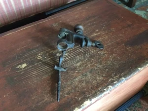 ANTIQUE PRIMITIVE IRON WOOD HANDLE APPLE PEELER FOR PARTS - Picture 1 of 5
