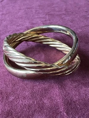 Bellezza 珠宝金色手镯十字纹设计尺寸 7 标准复古 — 第 1/4 张图片