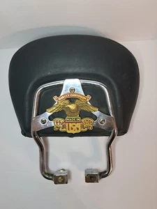 Harley Davidson Eagle Emblem Sissy Bar Passenger Backrest Pad Vintage - Picture 1 of 10