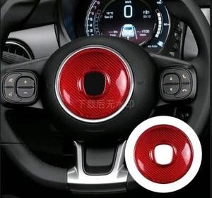 For Abarth500 Steering Wheel FULL Centre Cover Genuine Carbon Fibre Fiat 595 695 - Picture 1 of 8