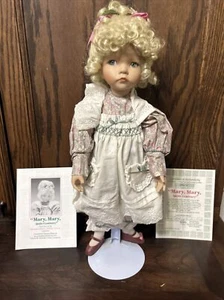 NIB ~ 1990 "Mary, Mary" Quite Contrary, Dianna Effner Porcelain Doll COA - Picture 1 of 3