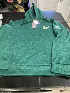 WOMEN'S ADIDAS USF SOUTH FLORIDA BULLS SWEATSHIRT HOODIE  GREEN M MEDIUM  NWT - Picture 1 of 6