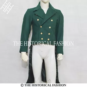 Abrigo de lana verde Regency Mr. Darcy Abrigo Colin Bridgeton - Imagen 1 de 4