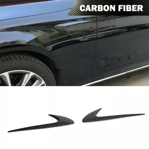 For BENZ C-CLASS E-CLASS S-CLASS Air Vent Side Fender Cover Trim Carbon Fiber - Picture 1 of 12