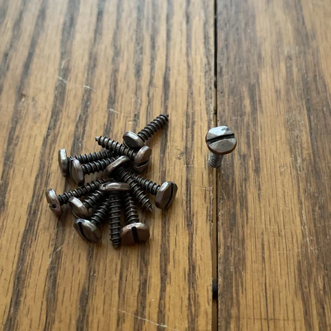 Wood Screws Pyramid Head Slotted #6 X 5/8” Bronze Plate Acorn Screws Cover