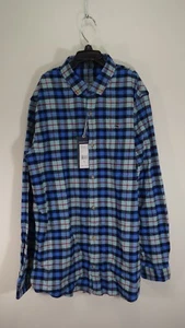 Nwt Vineyard Vines Boys Blue Grid Pattern Whale Dress Button Up Shirt Size XL - Picture 1 of 7