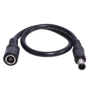 Laptop Adapter Charger Wire Line Double Ended DC6.5mmx4.4mm Extension Cord Black - Afbeelding 1 van 8