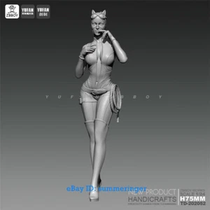 75mm Catwoman Super Hero Resin Model Kits Unpainted YUFAN Model TD-202052 - Picture 1 of 5