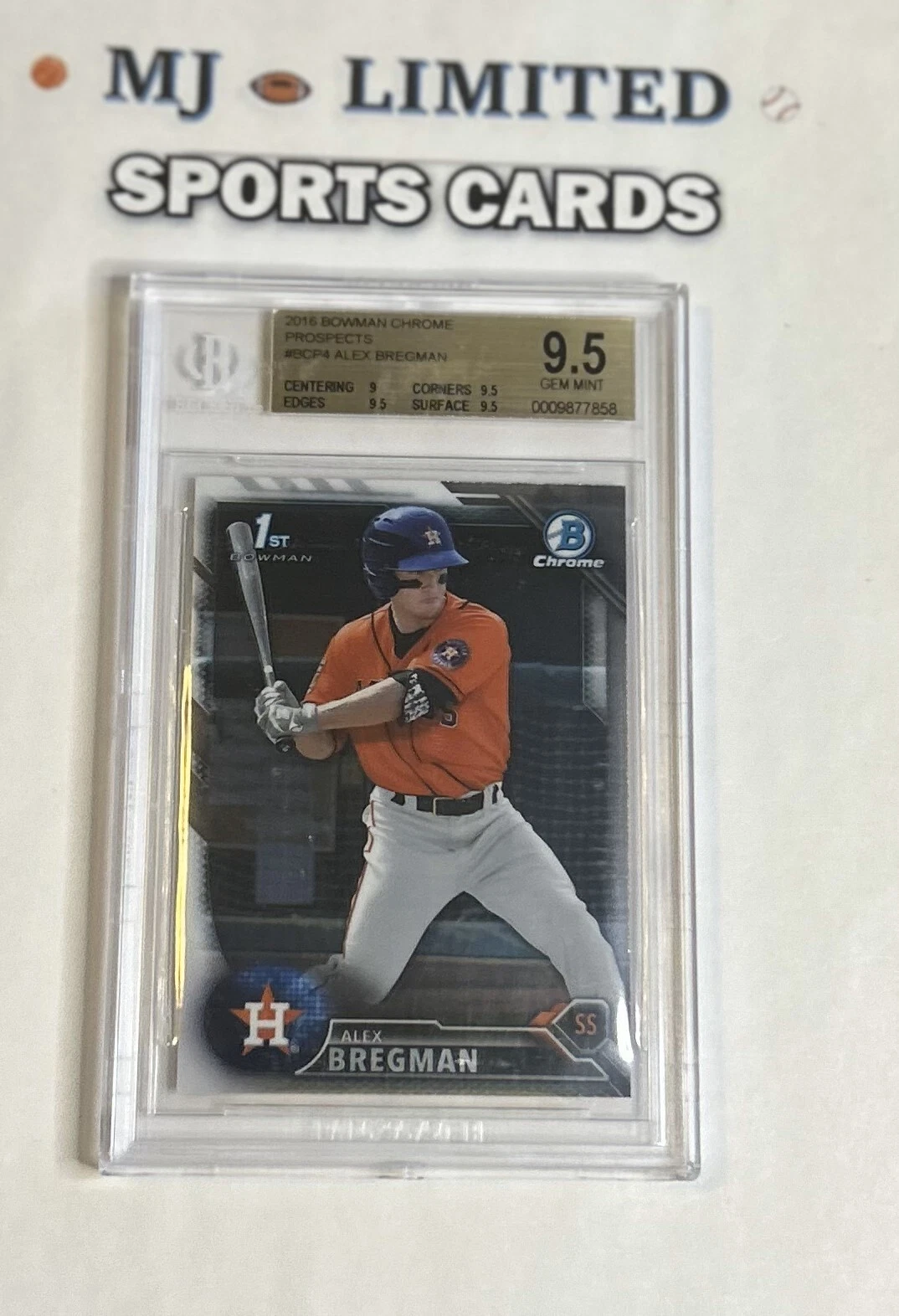 ALEX BREGMAN 2016 BOWMAN CHROME BGS 9.5 BOWMAN 1ST RC BCP4 HOUSTON ASTROS
