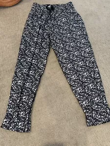 LULULEMON JOGGERS BIANCO E NERO MACCHIE, TASCA, COULISSE LARGA E CON POLSINI TG 8 - Foto 1 di 6