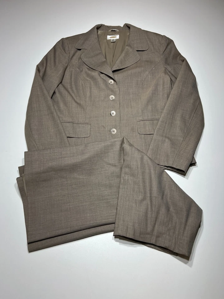 Conjunto de traje de 2 piezas Talbots para mujer talla 12 mezcla de lana elástica blazer chaqueta y falda Foto 1 de 4