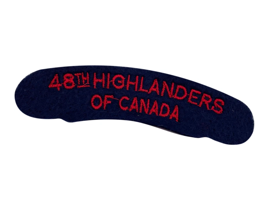 48th Highlanders of Canada Cloth Shoulder Title, Made in England - Image 1 of 1