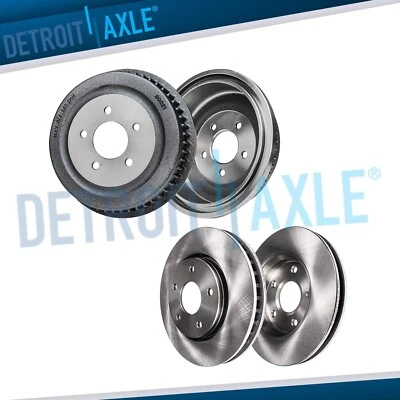 Front Disc Brake Rotors Rear Drum for 1996 - 1999 2000 Chrysler Dodge Plymouth - Image 1 of 4