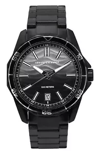 Armani Exchange Negro Acero Inoxidable Gris Esfera Cuarzo AX1952 100M Reloj Hombre - Imagen 1 de 4