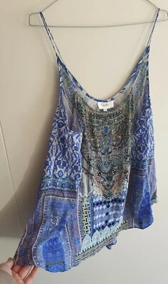 Camilla Franks Courtyard of Maidens Split Long Back Top Size 1 Small $4 EXPRESS - Image 1 of 4