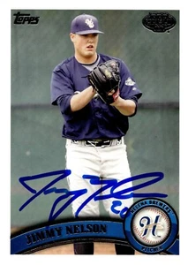 Jimmy Nelson - Signed 2011 Topps Pro Debut Rookie Card #113 - Milwaukee Brewers - Picture 1 of 2