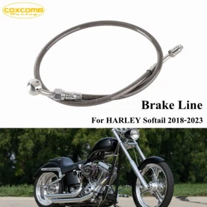 Línea de freno superior delantera gris 65 cm de acero inoxidable para Harley Fat Bob FXFB/S - Imagen 1 de 8