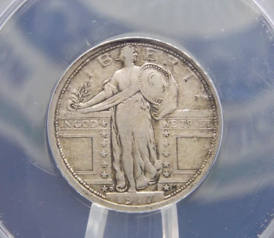 1917 "D" Standing Liberty Quarter *TYPE 1* 25c ANACS VF30 #189 Very Fine ECC&C - Image 1 of 4