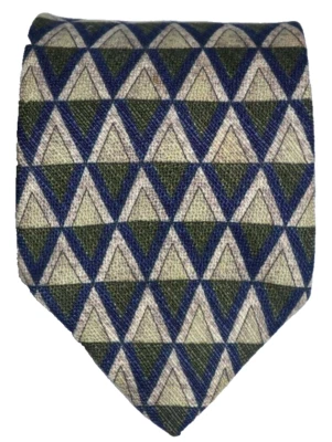 Corbata Estructura Cuello Geométrica Azul Beige Negocios Foto 1 de 3