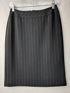 Caslon Damen DUNKELGRAU KOMPLETT GEFÜTTERT NADELSTREIFEN KARRIERE Rock GR. 2 P - Bild 1 von 4