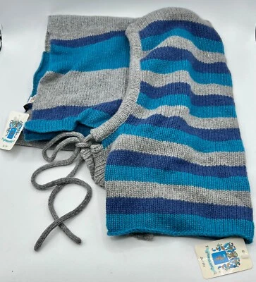 NUEVO CON ETIQUETAS PORTOLANO Acogedora Bufanda de Invierno y Sombrero Lana de Cachemira Turquesa Lazos Foto 1 de 4