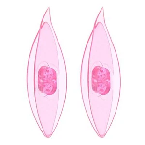 2 Pezzi Occhi Shuttle 77x21x11mm Colorati per Beni Artistici Rosa Trasparente - Foto 1 di 5
