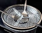 The Durham Crystal Company Hors D'oeuvres Dish With Box, Vintage Glass Canapes S