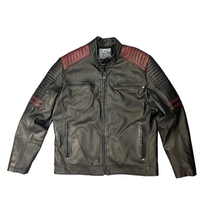 Affliction Jacket Mens XL Extra Large Faux Leather Motorcycle Biker Riding *READ - Picture 1 of 15