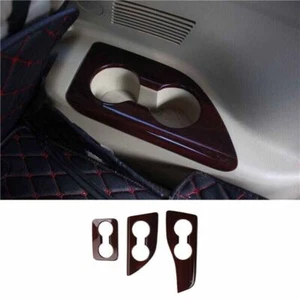 For Toyota Highlander 2014-2019 Cover Trim Peach Wood Rear Armrest Cup Holder - Picture 1 of 8