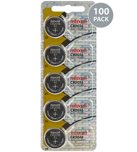 Maxell CR2016 3V Lithium Coin Cell Batteries (100 Count) - Tracking Included! - Picture 1 of 1