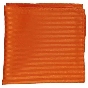 Nuevo Para Hombre Poliéster Tejido Bolsillo Cuadrado Hankie Solo Tono Tono Rayas - Imagen 1 de 2