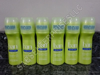 Desodorante antitranspirante invisible aroma fresco 6 Ban POWDER 3,5 FL oz. Foto 1 de 4