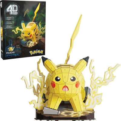 4D Build, Pokémon Pikachu 3D Model Kit, Pokémon Figure, Kanto First Partner Co - Image 1 of 4